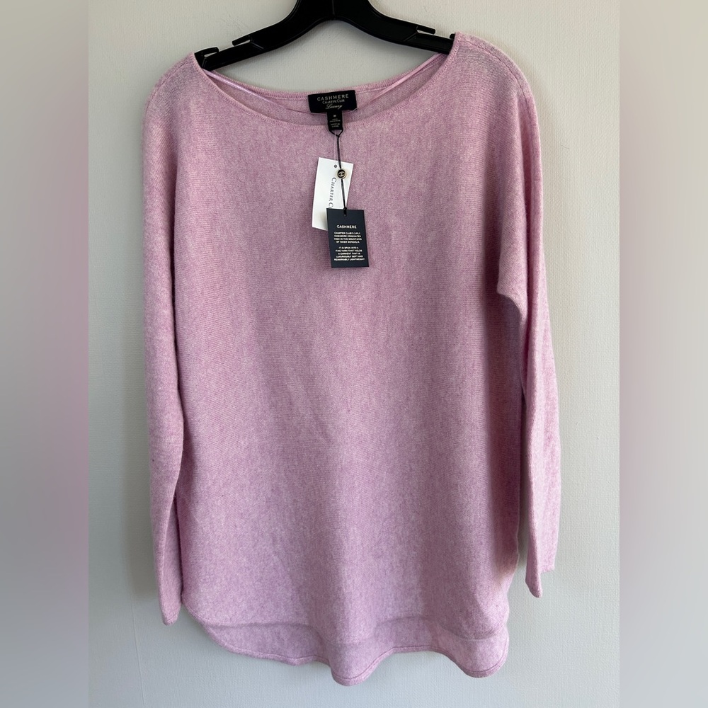 NWT CHARTER CLUB LUXURY 100% Cashmere Sweater Soft Old Money Parisian | Size M - Picture 4 of 10